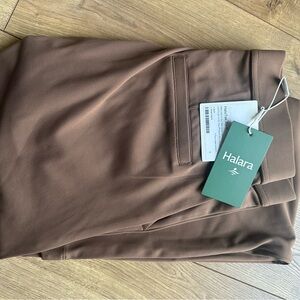 HALARA Tan Wide Leg Pants High Waisted